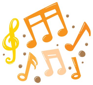 Uyum ve yaratıcılığı sembolize eden renkli notalar