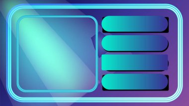 Neon gradyan ve yuvarlak elementlerle gösterişli vektör çizimi, dijital arayüzler ve modern sunumlar için ideal