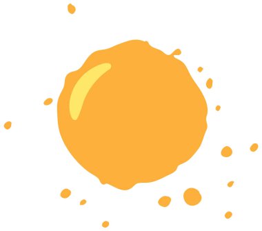 Dinamik damlacıklarla canlı portakal sıçraması, minimalist ve modern vektör stili sergiliyor.