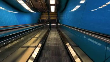 Canlı bir metro istasyonunda ilerliyoruz.