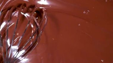 Karışık, zengin, erimiş bir çikolata