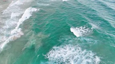 Cankurtaranlar okyanus dalgalarında kurtarma teknikleri uyguluyorlar.