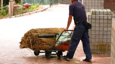 Otoparkta saman taşıyan bir adam