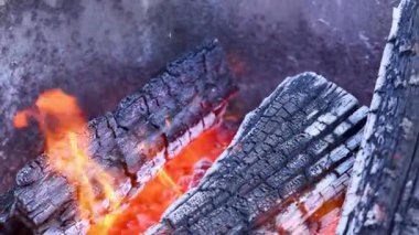 Ateş ve közle yanan odun