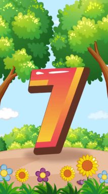 Animasyon süper kahramanları renkli bir bahçede toplanıp takım çalışmasını ve birliğini, yedi numaralı cesur süslemeyle ön plana çıkarıyorlar.