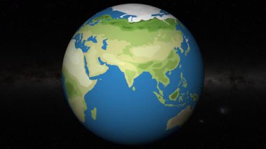 Dünyada Tahran 'a yakınlaşan animasyon