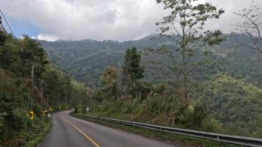 Dönek bir dağ yolunda seyahat ederken