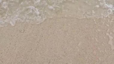 Dalgalar kumlu sahilde usulca süzülüyor