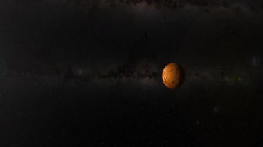 Yıldızlı arka plana karşı Venüs 'ün canlandırılmış dönüşü