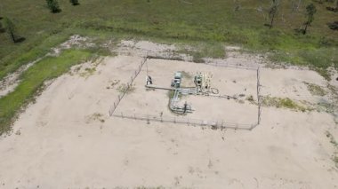 Bir gaz kaynağı madencilik operasyonunun hava görüntüleri.