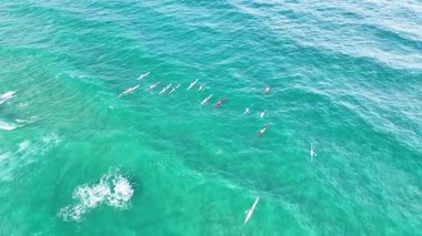 Cankurtaranlar okyanus sularında kurtarma teknikleri uyguluyorlar.