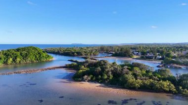 Yeni Güney Galler 'deki manzara ve nehir manzarası
