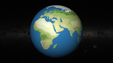 Dünya 'nın Kyiv konumuna yakınlaşmasının animasyonu