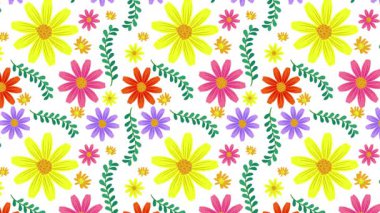 Değişik arka planlarda değişen renkli çiçekler