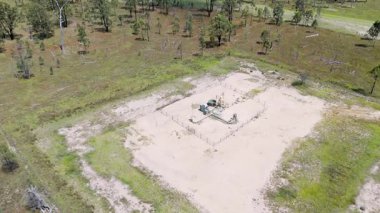 Gaz kaynakları madenciliğinin hava görüntüsü