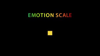 Canlı renkler ve siyah arkaplanda pürüzsüz hareketler kullanarak mutluluktan kötülüğe geçiş hareketlerini canlandırmak