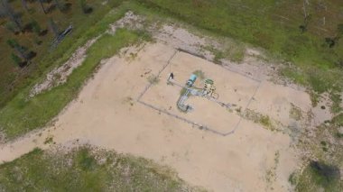 Bir gaz kaynağı operasyonunun hava görüntüleri