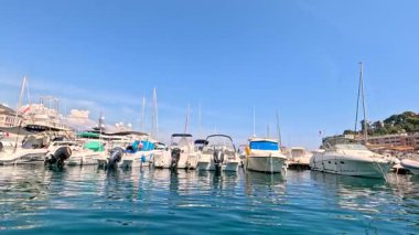 Yatlar ve tekneler Monte Carlo limanına yanaştı.