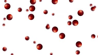 Kırmızı toplar, değişen renkli arka planlara doğru iniyor