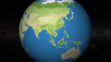 Bağdat 'ın dünya üzerindeki ilerici yakın çekim görüntüsü