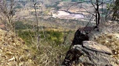 Manzaranın panoramik görüntüsü ve uzak ufuk