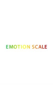 Animated bar graph transitions through emotions using vibrant colors and expressive faces, illustrating a spectrum from happiness to sadness