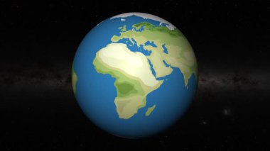 Animation of Earth zooming in to highlight Rome