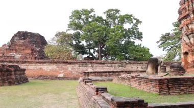 Tarihi tapınağın yavaş panoramik görüntüsü