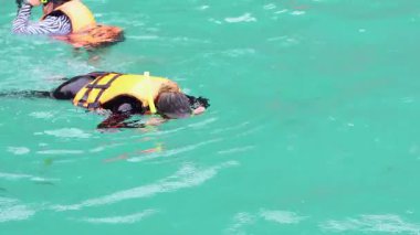 Snorkelers explore vibrant waters in Krabi, Thailand