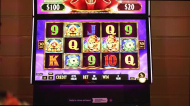 Bir slot makinesi oyununun ilerlemesi