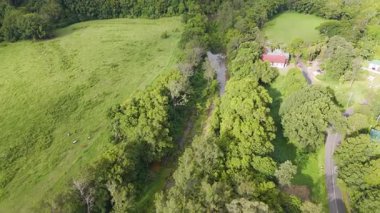 Yeni Zelanda eyaletinin adasının havadan görünüşü.