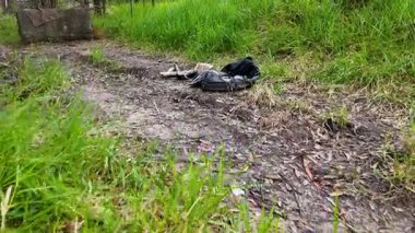 Atılan çöp ve molozlar, çevre kirliliği sorunlarını vurgulayarak, Gold Coast 'ta doğal bir yol oluşturur.