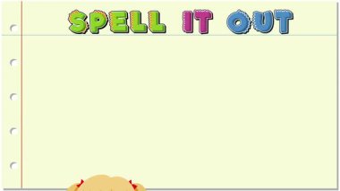 Neşeli bir kız karakter, canlı renkler ve dinamik metin geçişleriyle eğlenceli bir animasyon öğretme.