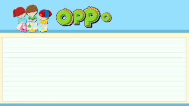 Uzun ve kısa saçlı karakterlerle karşıtlıkların konseptini gösteren renkli animasyon