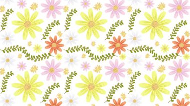 Değişik arka planlarda değişen renkli çiçekler