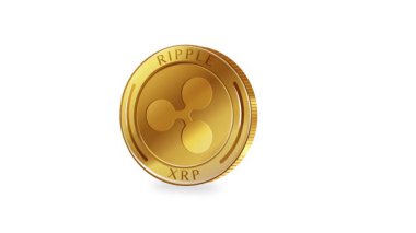 20 saniyelik bir animasyon, beyaz arka planda dönen bir dalgalı madeni parayı gösteriyor, tasarımı ve hareketi vurguluyor.