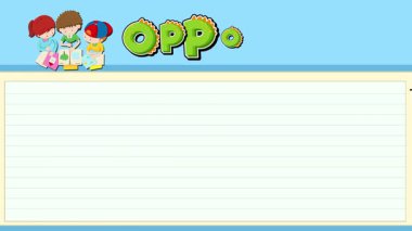 Renkli animasyon, iki çocuk arasındaki oyuncu bir atış ve yakalama sekansıyla karşıtlık kavramını gösteriyor