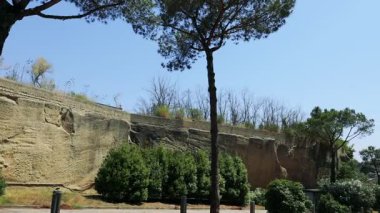 Tarihi kale duvarlarının manzarası