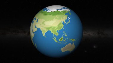 Animasyon küresi Bangkok 'un konumuna yaklaşıyor