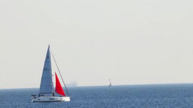 private yacht sailing in the sea at summer