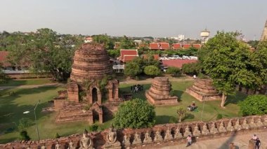 İnsansız hava aracı görüntüleri tarihi tapınak kompleksi