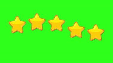 Sarı yıldızlar parlak yeşil bir zemin boyunca dalga şeklinde hareket ederek neşeli ve ritmik bir görsel deneyim yaratırlar.