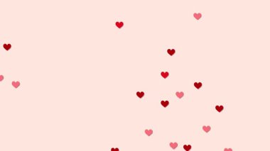 Aşkı sembolize eden rengarenk geçmişlere karşı kalpler taşar.