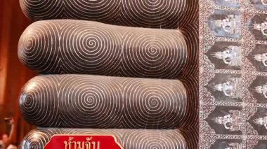 Wat Pho 'nun Buda ayaklarına yakın çekim