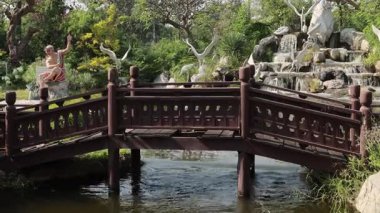 Manzaralı bir köprüde bireysel gösteri dansı