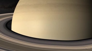 Satürn görkemli halkalarıyla görünür bir şekilde dönüyor.