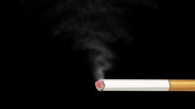 Arka plan değişimine karşı yanan bir sigaranın zamanı