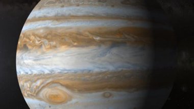 Dönen Jüpiter atmosferik desenleri gösteriyor