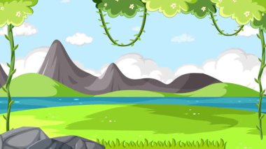 Dinozorlar, dinamik hareketler ve görsellerle renkli bir tarih öncesi ortamda şakalaşarak etkileşim halindedirler.