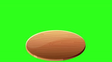 Suşi tabağı ahşap bir tahtada canlı yeşil bir arka planda görünür. Pürüzsüz geçiş ve parlak renkler görsel cazibeyi artırır